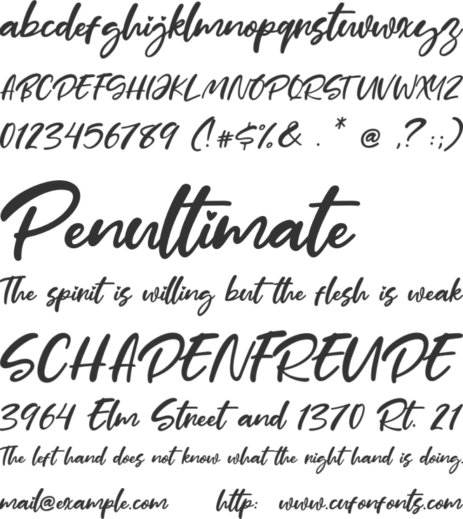 Mother Day font preview