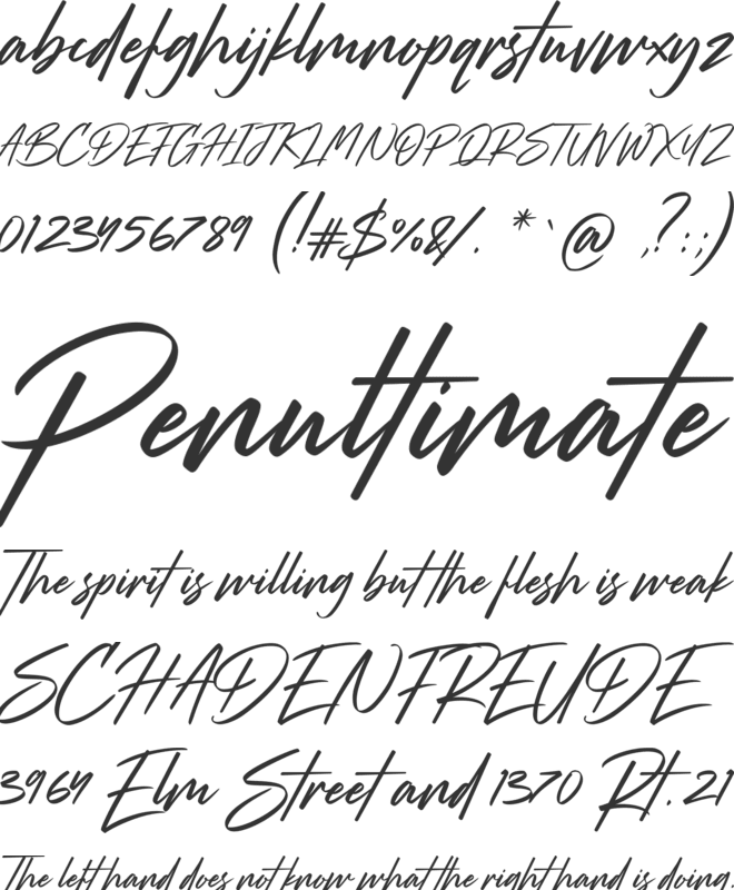 strude font preview