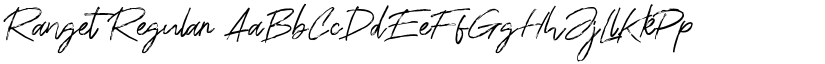 Ranget Regular font