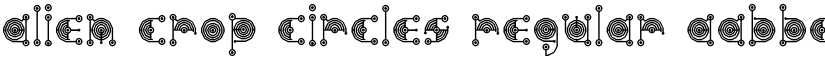 alien crop circles Regular font
