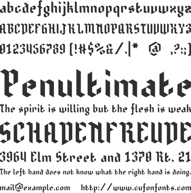Isometretos font preview