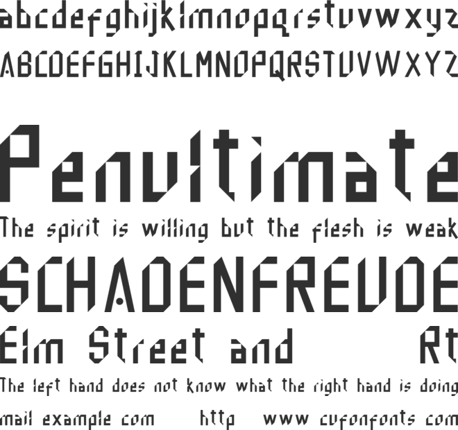 Andromedia font preview