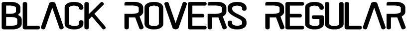 black rovers regular font