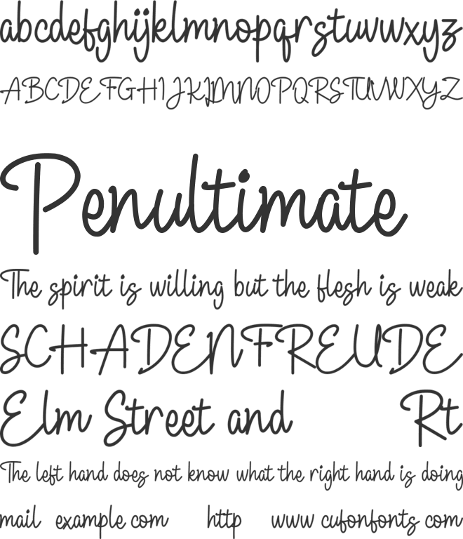 Allanis font preview