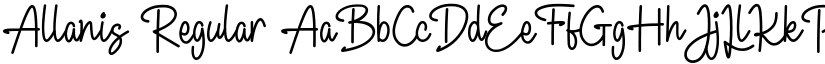Allanis Regular font