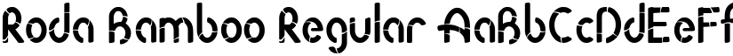 Roda Bamboo Regular font
