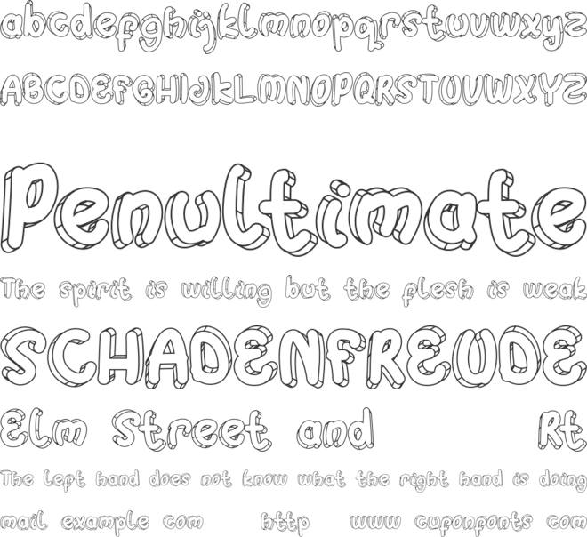 Hulahop font preview