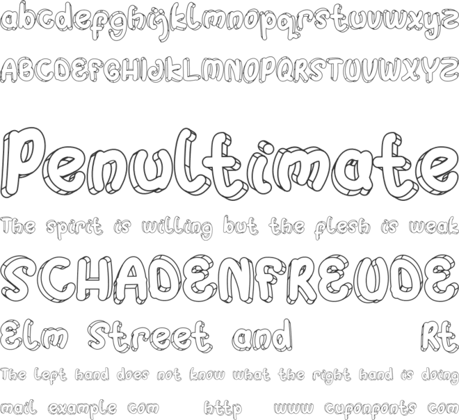 Hulahop font preview