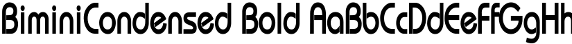 BiminiCondensed Bold font