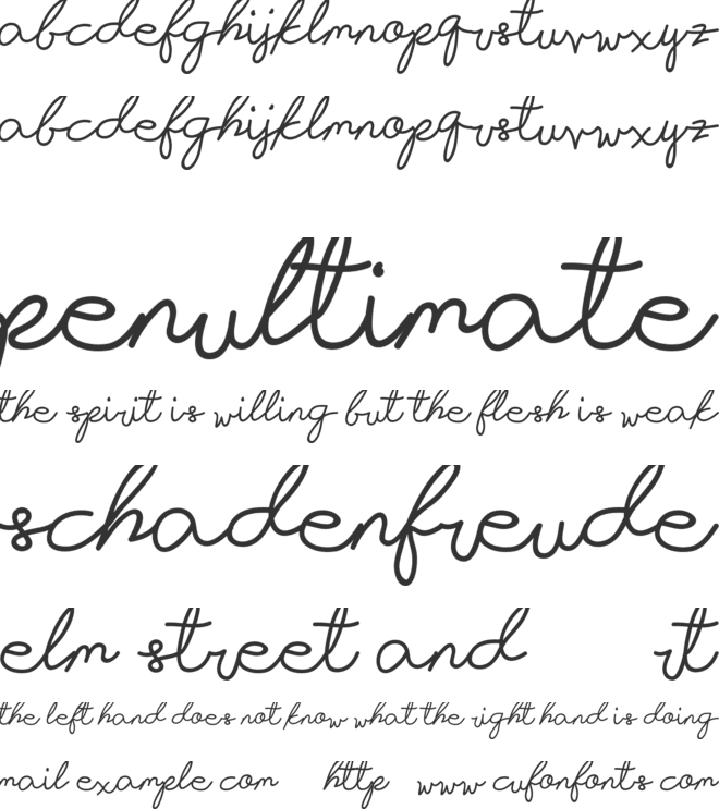 Infatuation font preview