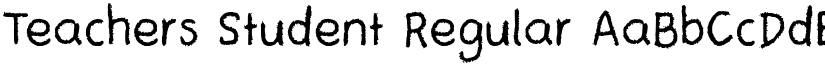Teachers Student Regular font