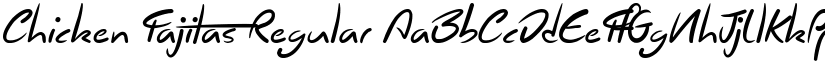 Chicken Fajitas Regular font