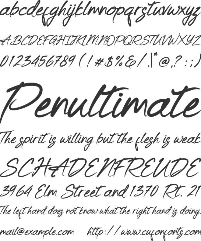 Keishue font preview