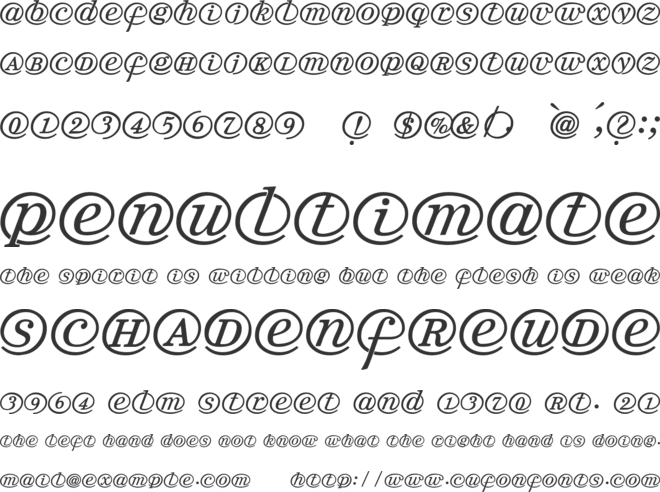 Arrobatherapy font preview