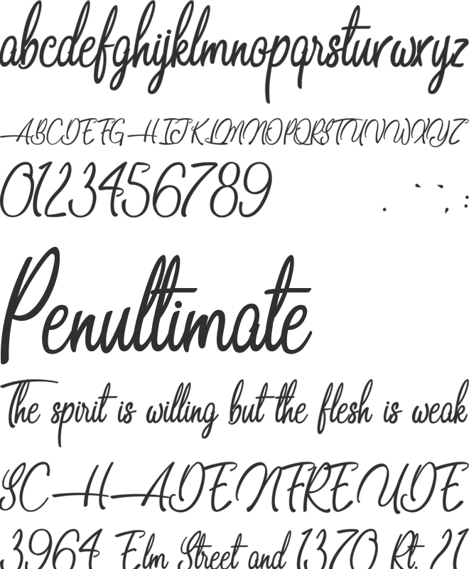 Dancing in the Beat font preview