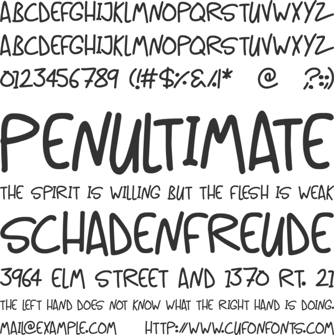 Casual Caps font preview