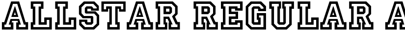 Allstar Regular font