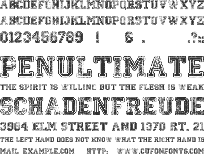 Colleged font preview