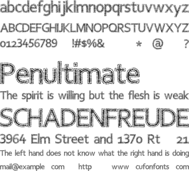 CollegeThrash font preview