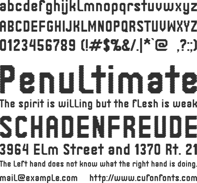 Janinos juosta font preview
