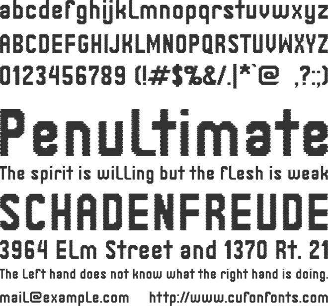 Janinos juosta font preview