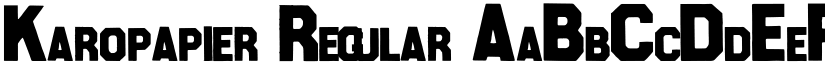 Karopapier Regular font