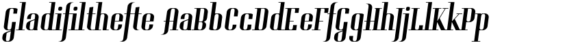 Gladifilthefte font