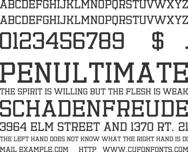 Emilio 19 font preview