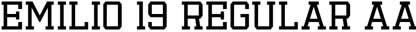 Emilio 19 Regular font
