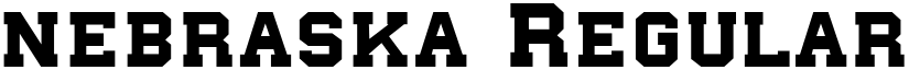 nebraska Regular font