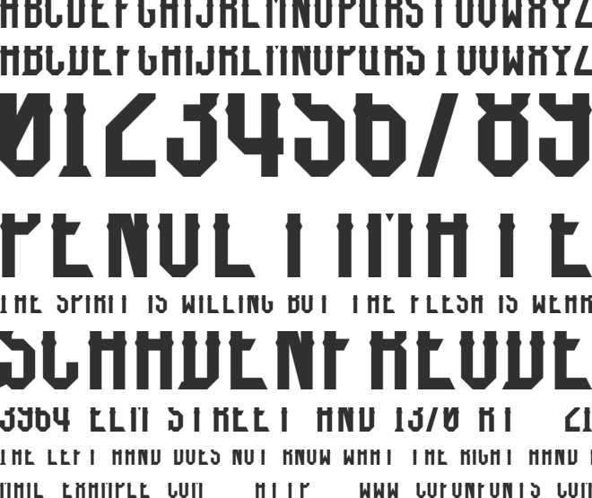 Team Fury font preview