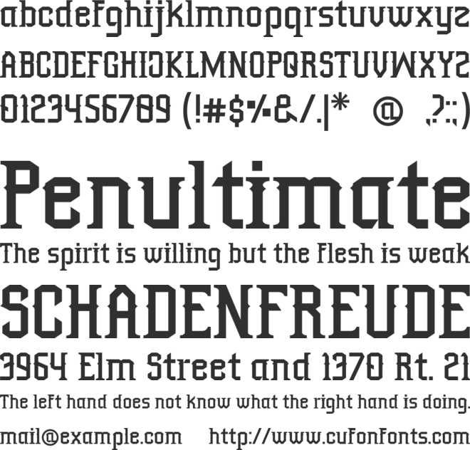 Outromoro font preview
