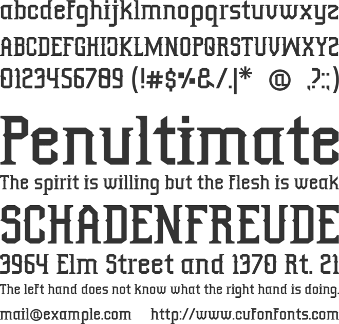 Outromoro font preview