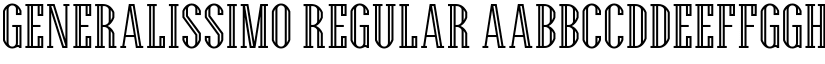 Generalissimo Regular font