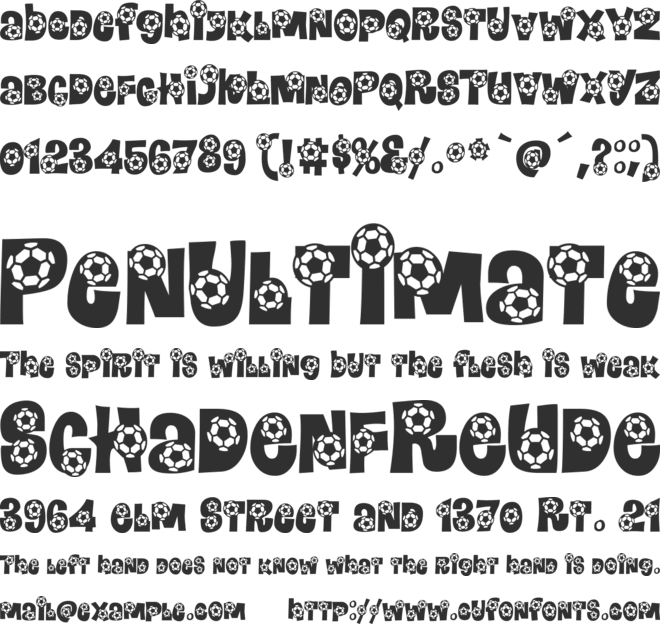 Bend It font preview