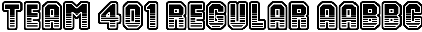 Team 401 Regular font