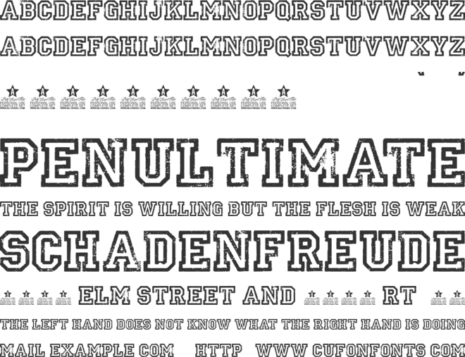 UNIVERSIDAD font preview