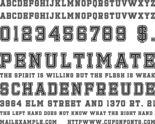 Emilio 20 font preview