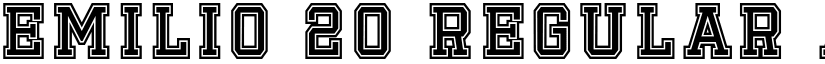 Emilio 20 Regular font