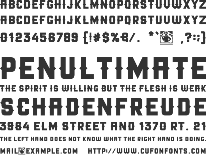 DEPALMA font preview