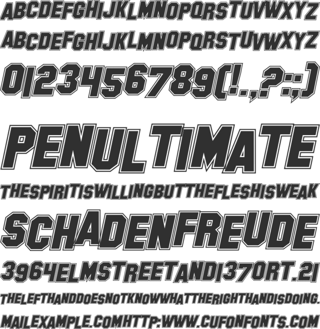 Collegerion font preview