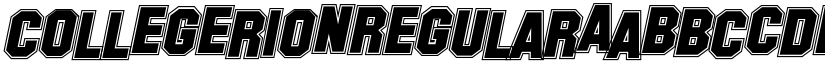 Collegerion Regular font