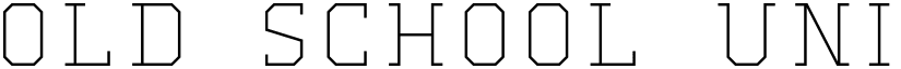 Old School United Hairline font
