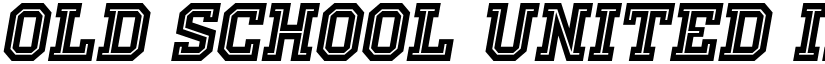 Old School United Inline Alt Italic font