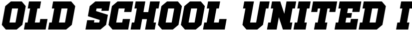 Old School United Italic font