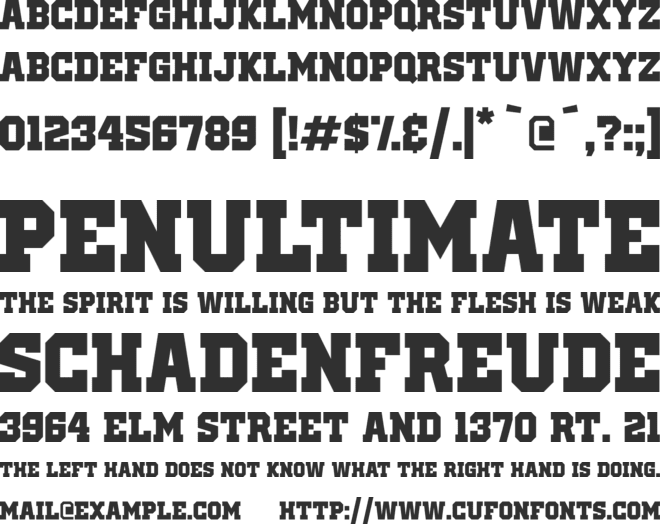 Old School United font preview