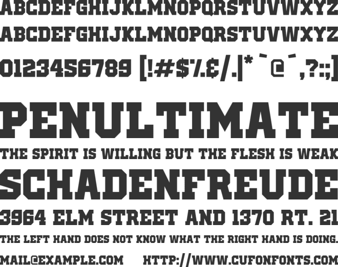 Old School United font preview