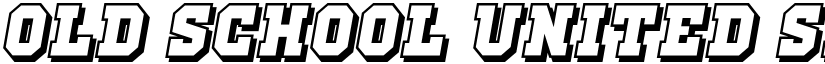 Old School United Shadow Italic font