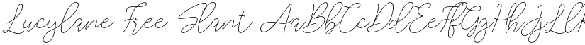 Lucylane Free Slant font
