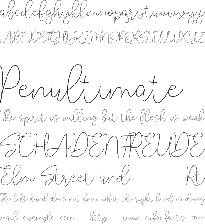 Lucylane Free font preview